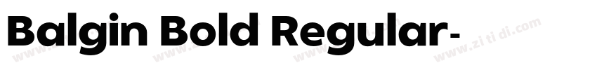 Balgin Bold Regular字体转换